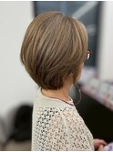 似合わせショートボブ/フェザーショート/細めハイライト