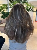 ハイライト/黒髪カタログ/クラゲヘアー/オリーブグレー