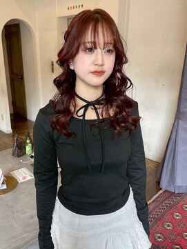 ヘアーアイスカルテット(HAIR ICI QUARTET) 大人可愛いラベンダーピンク◎ブリーチなしシースルーバング