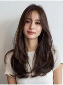 韓国風 ロング 顔まわり