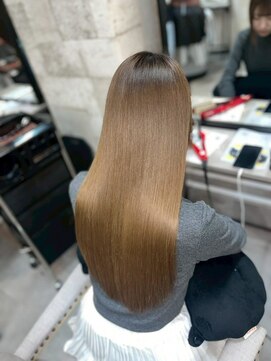 ハル 新宿(haru) ハイトーン/ロングヘア/サラつや/髪質改善/ツヤ髪ストレート