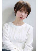 ムウ 難波(MOU)&nbsp;ボブクールショート前髪イメチェンピンクベージュ30代40代50代