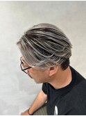バレイヤージュ　白髪ぼかし