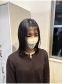 フェイスレイヤー×切りっぱなしボブ