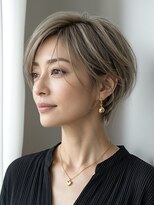 エーヴ 脱・白髪染めのハイライトを活かした透明感カラー