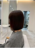 大分ショートボブ顔周りレイヤーカット髪質改善カラー