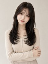 ユーフォリア 青山(Euphoria)&nbsp;大人美人ハイレイヤーシースルー前髪赤み消しイルミナカラー