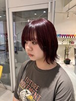 ステラ ヘア デザイン サロン(STELLA hair design salon)&nbsp;深みチェリーレッド。 【由比藤】