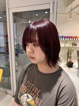 ステラ ヘア デザイン サロン(STELLA hair design salon) 深みチェリーレッド。 【由比藤】