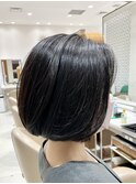 丸みのあるボブ
