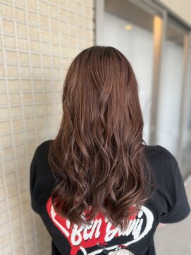 ヘアサロン アプリ(hair salon APPLI) 艶チェリーブラウン×韓国風ゆる巻きロング