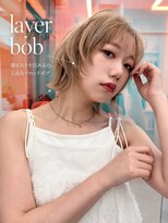 アプリ 大宮西口(appri) ハイトーンベージュ×ブロンドレイヤーボブ/大宮