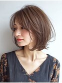 白髪ぼかし脱白髪染め似合わせショートボブ40代50代60代