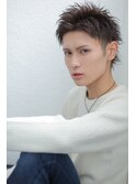 ウェットショートアップバング★束感ショートツーブロック