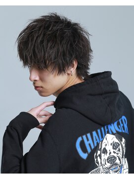 リップス 池袋(LIPPS) 刈り上げツーブロックテクノ前下がりマッシュ　ツイストシャープ