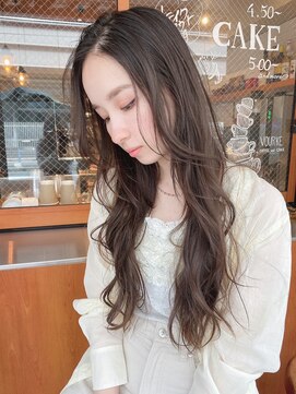 ルービック 梅田茶屋町(Rubik) ブリーチなし暗髪透明感カラー/ゆるふわデジタルパーマ