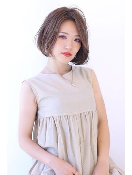 オーロ 宝塚店(ORO) 20代30代40代透明感マロンベージュニュアンスカラーAラインボブ