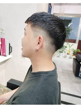 パープル(purple) メンズフェード