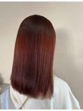 ヘアーアートミュージアム(Hair Art Museum) ピンクブラウンカラー/切りっぱなしスタイル　11/3