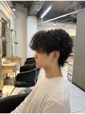 スパイラルパーマ　波巻きパーマ　メンズパーマ