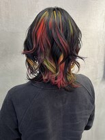 ロンドエニカ 大宮(Lond enika)&nbsp;レイヤーボブブリーチインナーカラーダブルカラーロング[大宮]