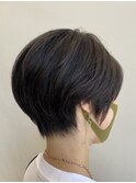 40代50代大人可愛い小顔 ショートカット切りっぱなしレイヤー