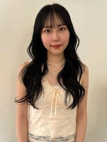 シーン(SCENE)&nbsp;韓国ヘア　ロング　シースルーバング　グレージュ【天神/今泉】