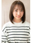 透けバングシルキーベージュ姫カット大人ボブZ越谷20代30代40代