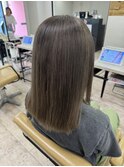 ミルクティーグレージュイメチェン前髪こなれミディ所沢韓国