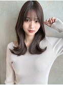 くびれヘア/レイヤー/顔まわり/サイドバング/こなれミディ
