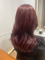 リジェール 金山店&nbsp;ピンクカラー/ルビーピンク/セミロング/金山/髪質改善/顔まわり