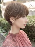 大人可愛いふんわりショート