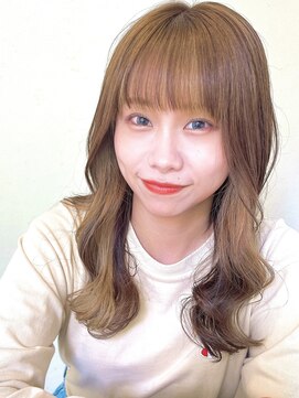 ザブックハンドサロン(The book hand salon) ベージュ×セミロング