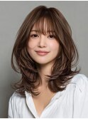 ☆ダークパープルナチュラルショートミルクブラウン髪質改善ボブ