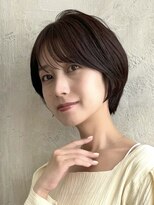 アフロート ルヴア(AFLOAT RUVUA)&nbsp;『岩田莉奈』40代50代お洒落な白髪染ショートボブ新宿ケアカラー