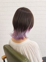 アンディー(&dy) 裾カラーラベンダー くびれ 外ハネ 髪質改善トリートメント