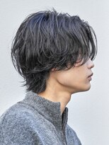 バイフィフス 原宿/表参道(by fifth)&nbsp;原宿ゆるめシャドウパーマメンズカットセンターパートウルフ
