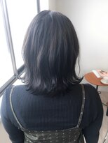 レガロヘアアトリエ(REGALO hair atelier)&nbsp;外ハネボブ/暗髪アッシュグレー【水戸/赤塚】