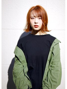 シーン(hair design SCENE) ≪谷添担当≫ダブルカラーでオレンジベージュに♪