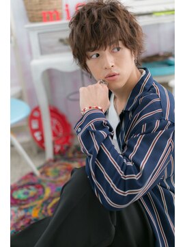 ミック ヘアアンドメイク アップ 駒込店(miq Hair&Make up) ふわくしゃ★暖色系カラーモテ髪マッシュウルフ