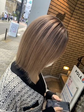 ラフ 難波店(LAFF) #黒髪#ボブルフ#ネビージュ#小顔#ワンレン