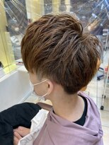 クオリス 上板橋店(QUALIS) 10代20代束感ショートマッシュ【オレンジブラウンカラー】