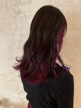 メロウ(mellow) インナーカラー×ピンクバイオレット