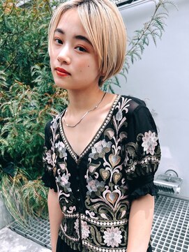 スティーロ 渋谷(Steelo) Steelo 大人ベージュ×ハンサムショート