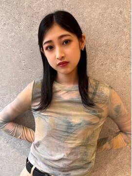 アース 三軒茶屋店(HAIR&MAKE EARTH) 三軒茶屋_レディース_ロング_ストレート_ナチュラル_ブラック