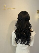 ソノ(sono)&nbsp;ハーフツイン　ハーフアップ　デートヘア　大人可愛い