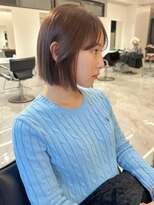 ランテルディ 渋谷(LANTERDIT)&nbsp;10代20代　切りっぱなしボブ　顔周りカット　ブラウンカラー