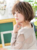 大人ハイライト斜めバングくせ毛風ボブh3戸田公園20代30代40代!
