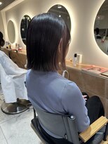 テトラ バイ ネオリーブ 横浜西口店(tetra by neolive)&nbsp;切りっぱなしボブ　インナーカラー　ベビーピンク