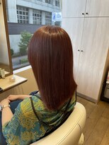 シュヴー 築地(CHEVEUX)&nbsp;レッドブラウン　透明感カラー　ワンレン